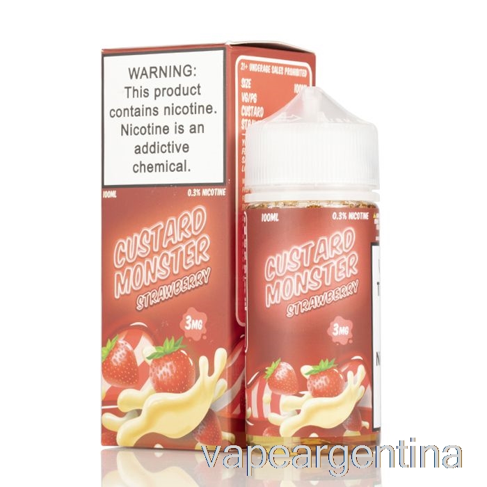 Fresa - Natillas Monstruo - 100ml 3mg Vape Descartable
